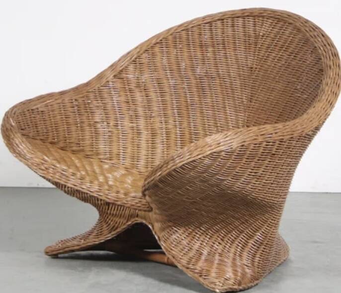 Vintage Rattan Meditation Chair