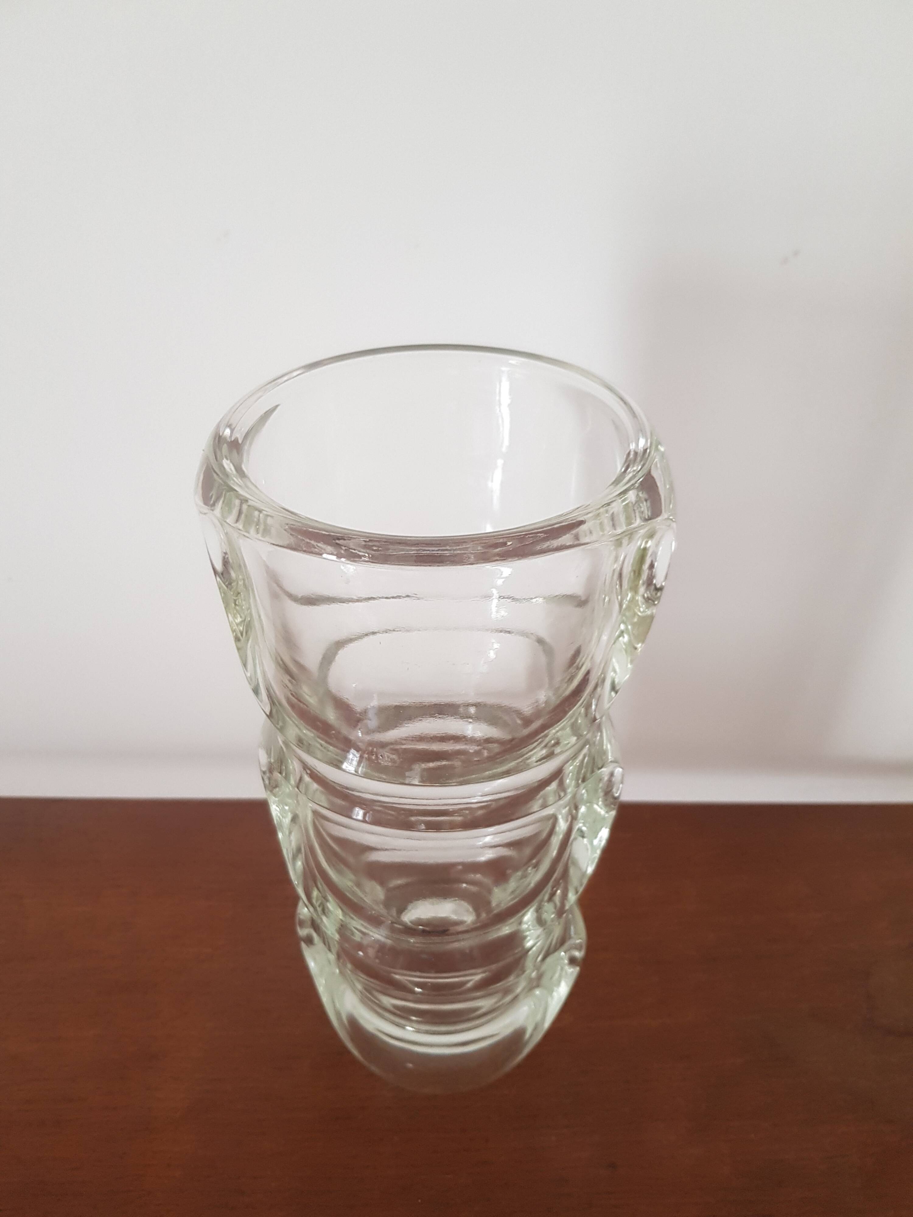 70s molded glass vase