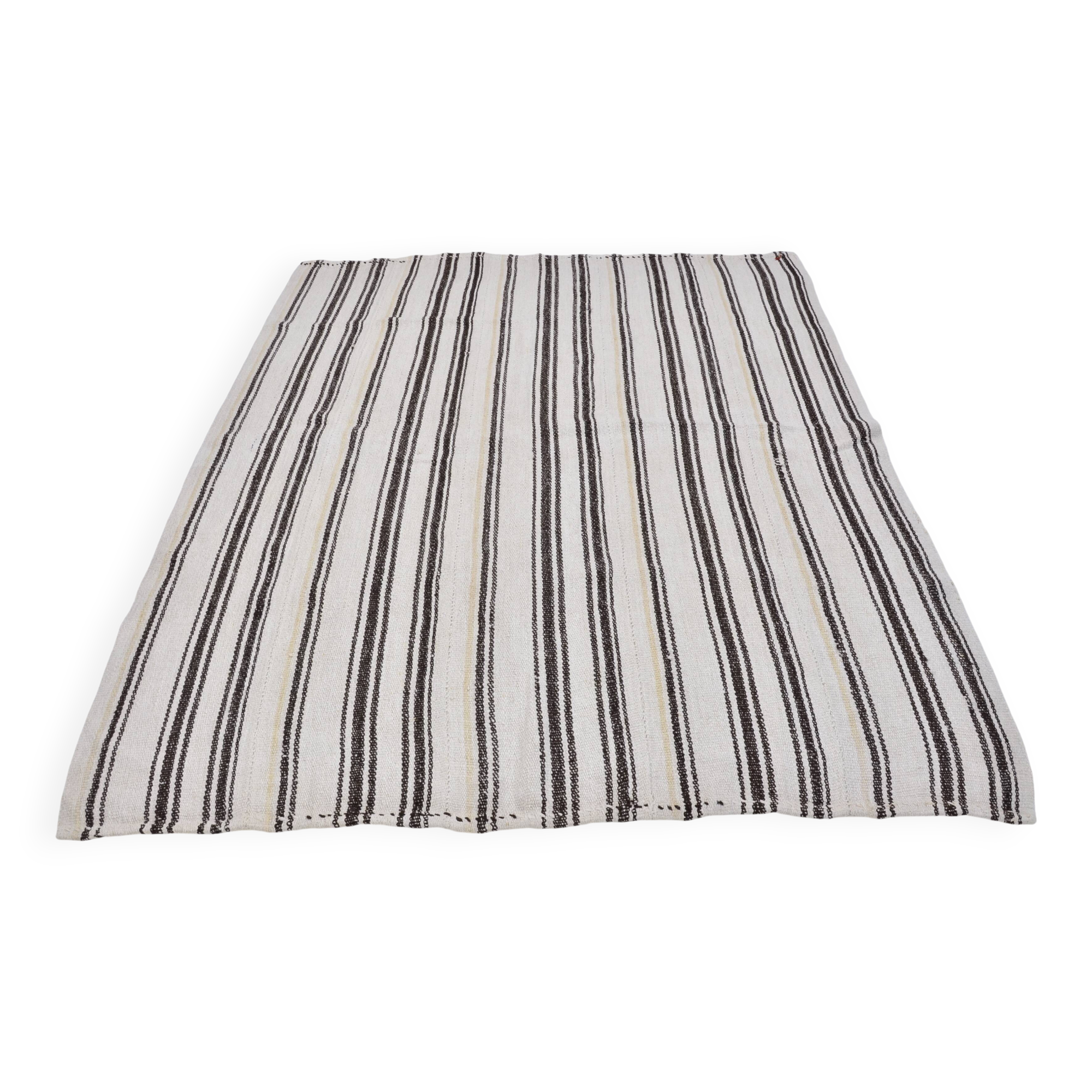 Turkish Handwoven Stripe Hemp Kilim sku 3654