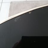 Red rose glass table of the 60s