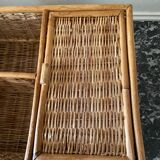 Bamboo and rattan shelf 2 doors