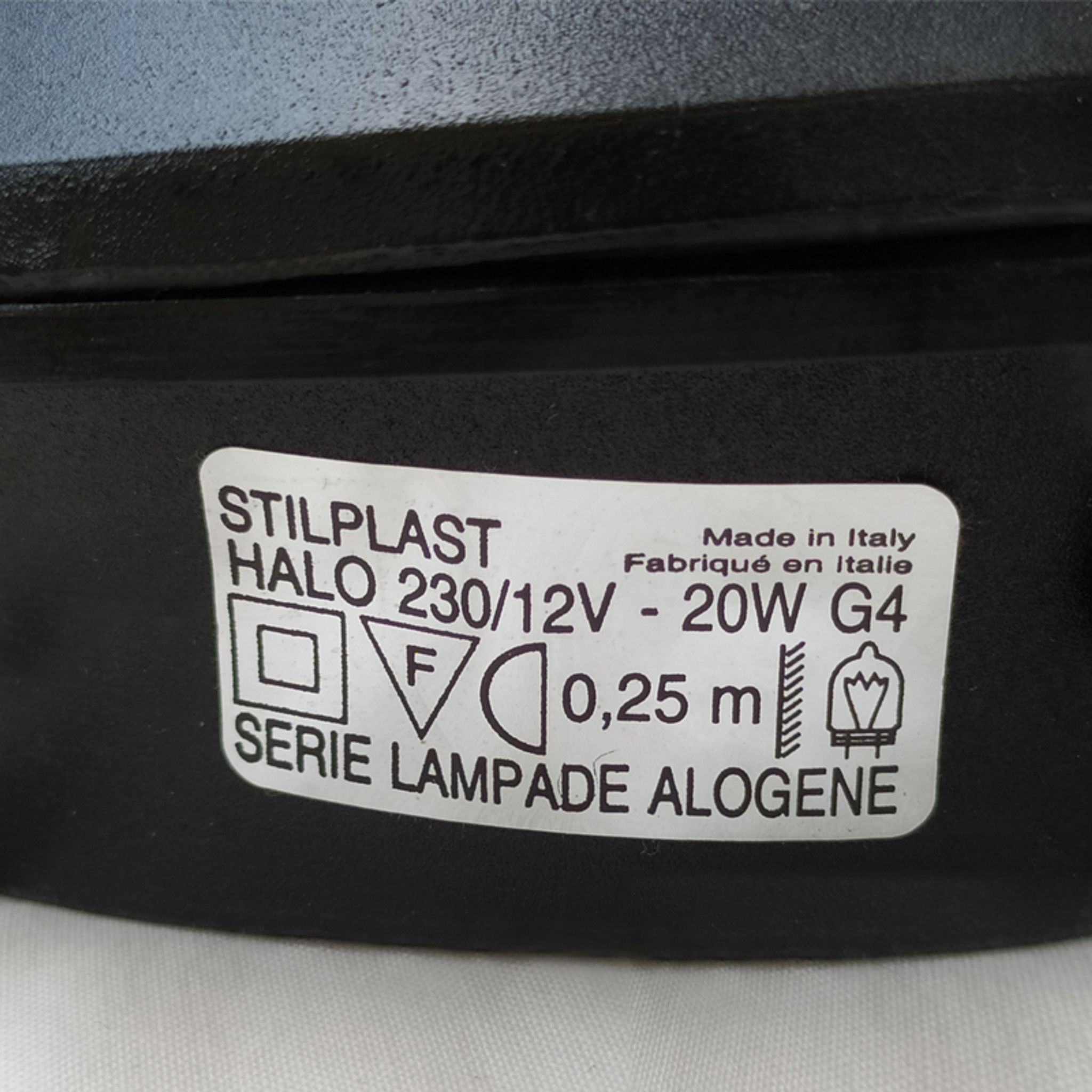 1980s halogen table lamp by Stilplast. Made in Italy