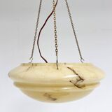 Art Deco bowl lamp with marble pattern from the 1930s