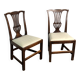 Pair of English Chippendale chairs - oak, 19th century