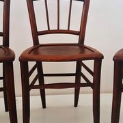 Set of 4 bistro chairs wood