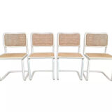 Set of 4 Cesca b32 model chairs in white