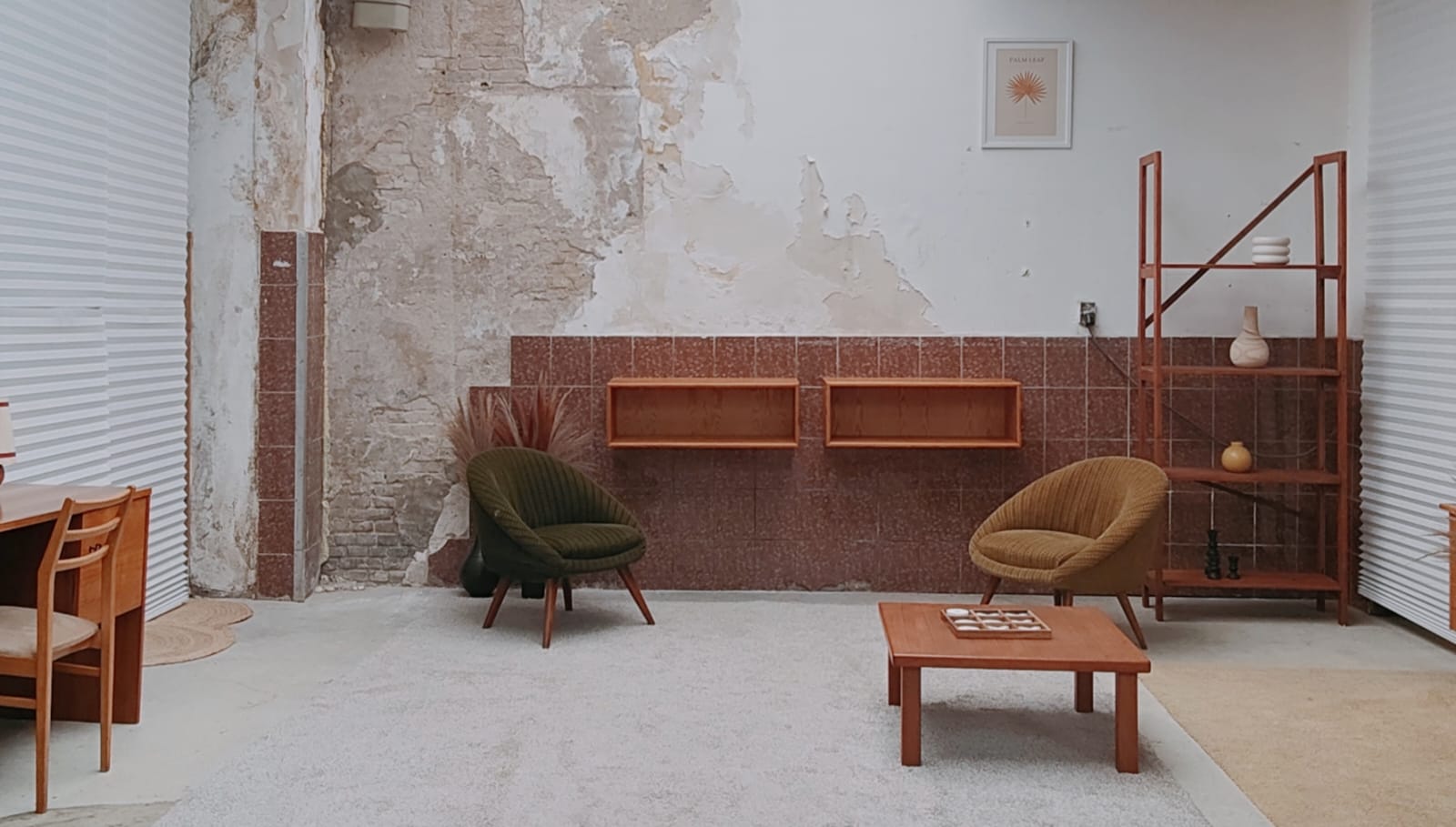 Two Mid Century floating cabinets