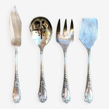 4 silver metal candy cutlery