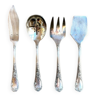 4 silver metal candy cutlery