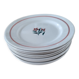 Set of 10 Moulin des Loups plates