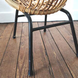 Fauteuil enfant vintage en rotin