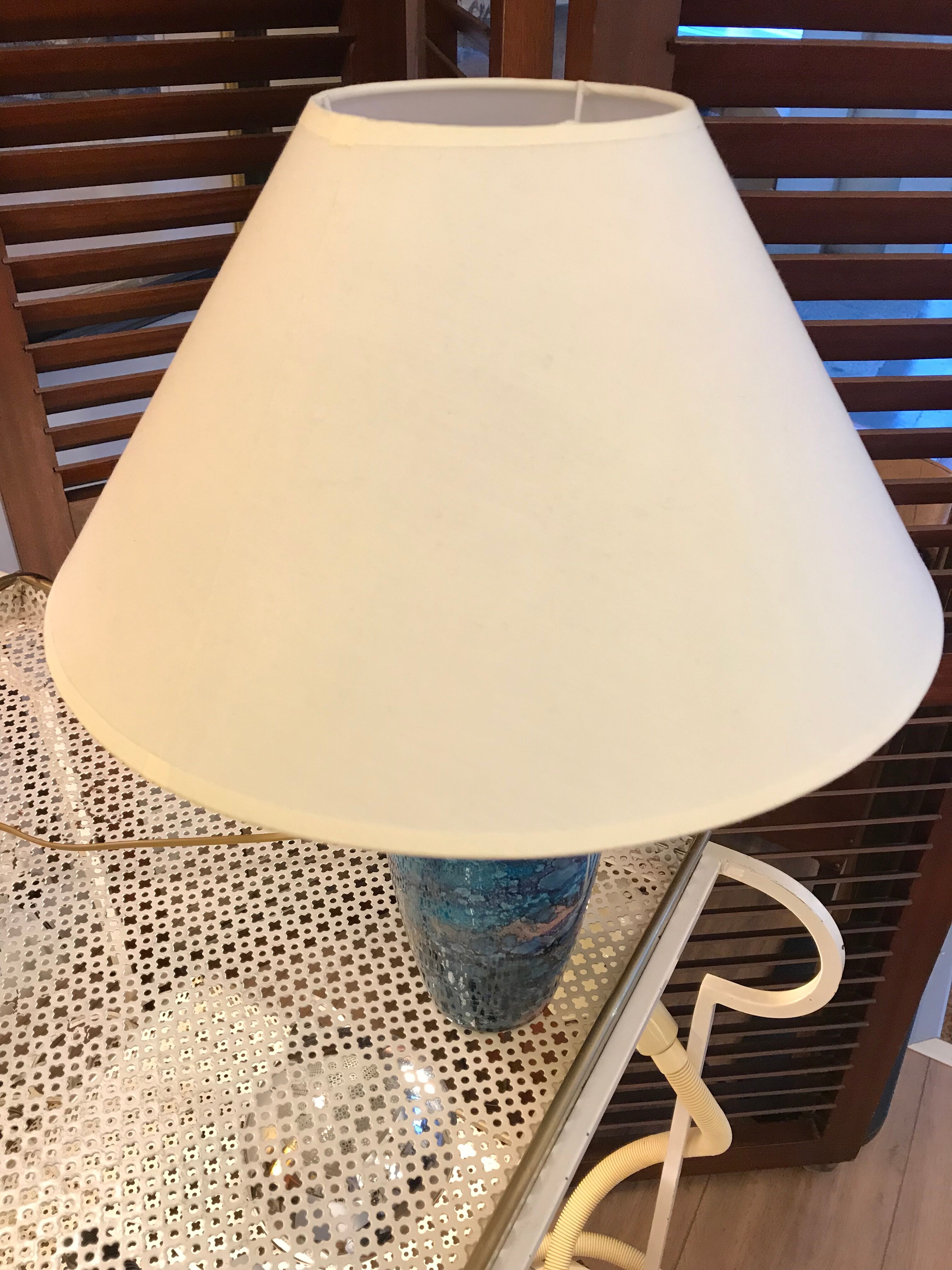 Jean-Noël Bouillet painted table lamp