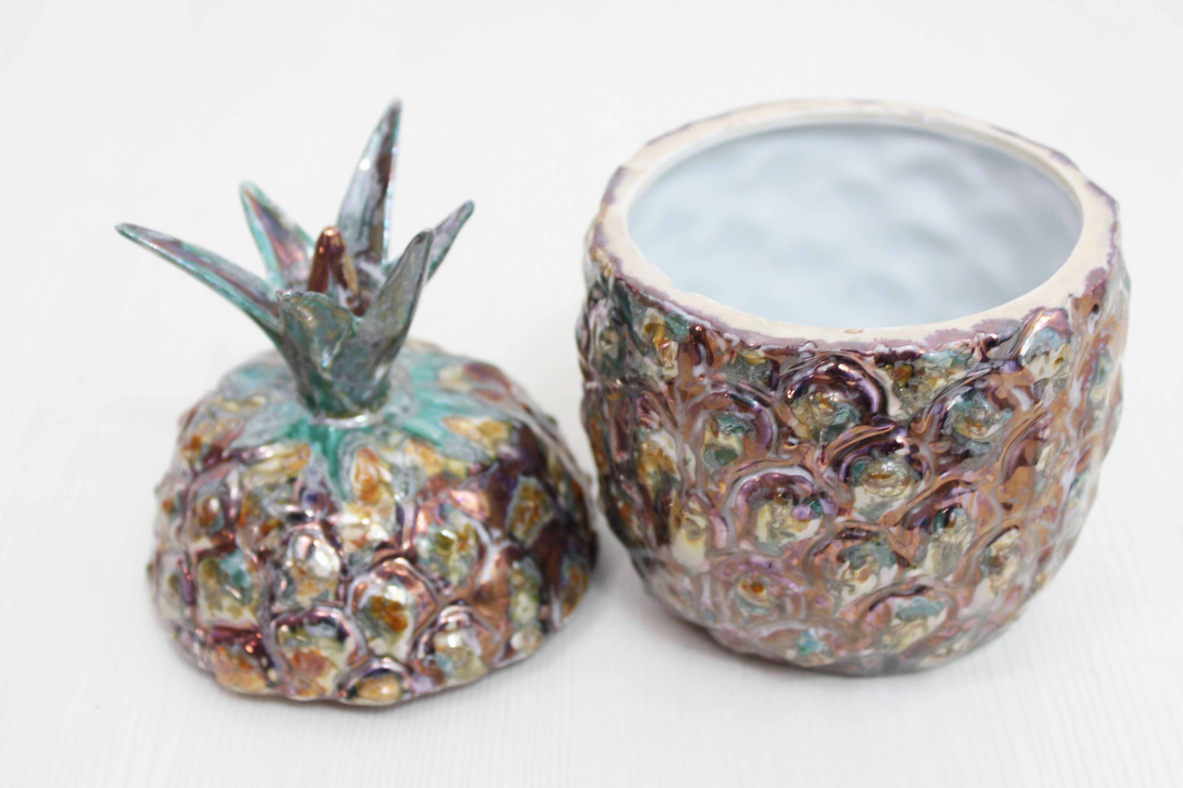Earthenware Pineapple candy box