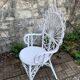 Fauteuil en rotin blanc Emmanuelle Peacock 1970