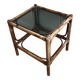 Table bambou verre fumé vintage