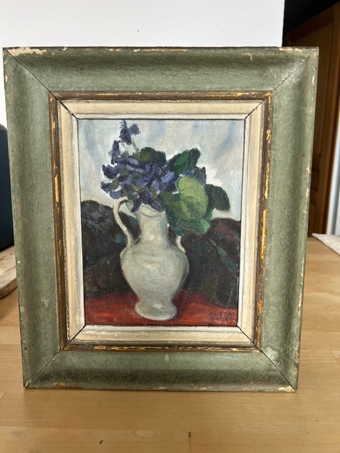 Antique still life painting by Albert Bayer