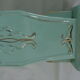 Clock doves color green blue and its vase 50s