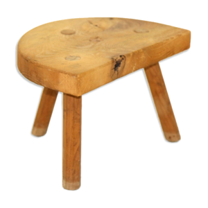 tabouret tripode en orme,