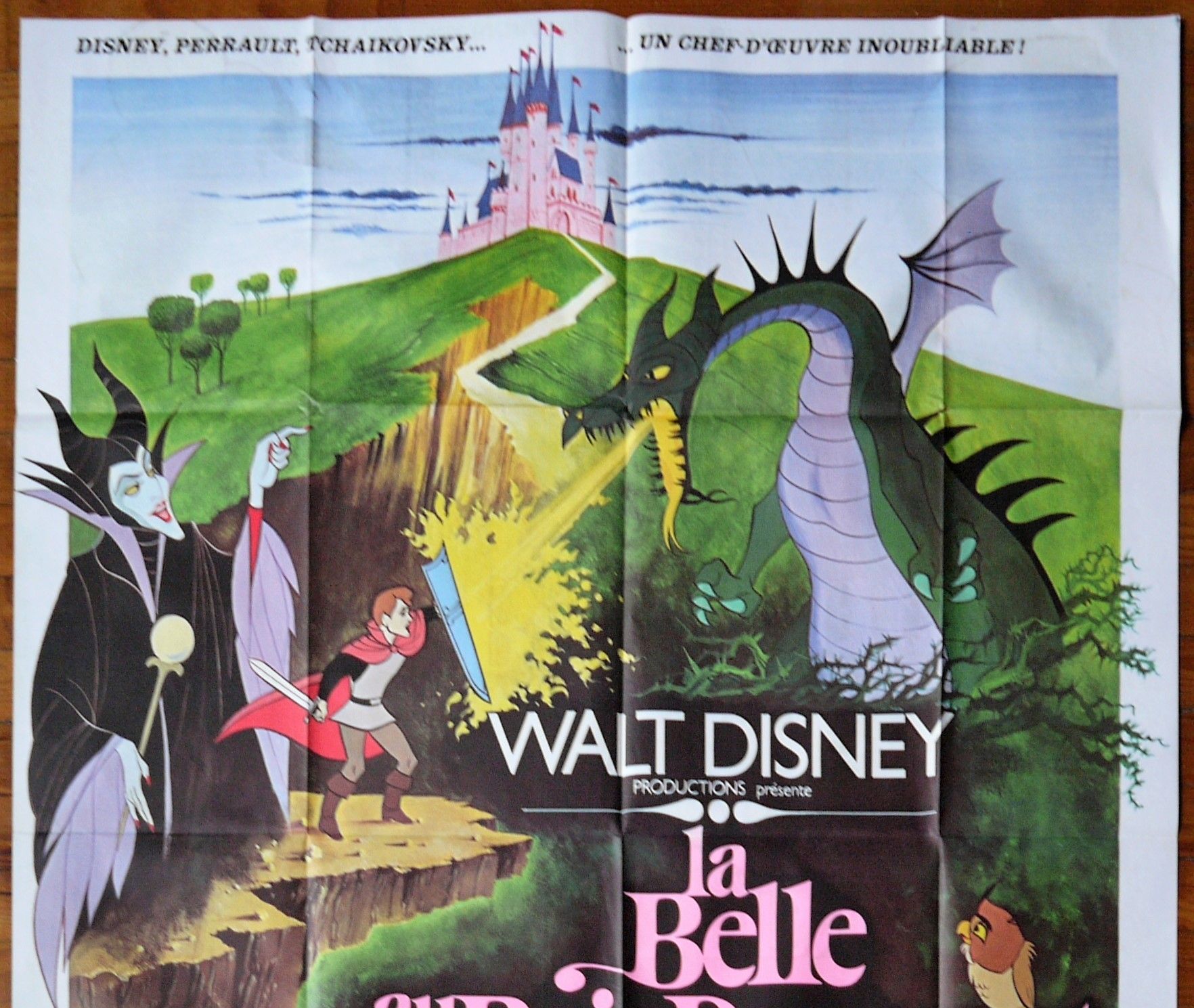 Original movie poster  "La belle au bois dormant"  Walt Disney