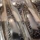 12 silver-plated metal dessert forks SFAM rocaille 19.1cm
