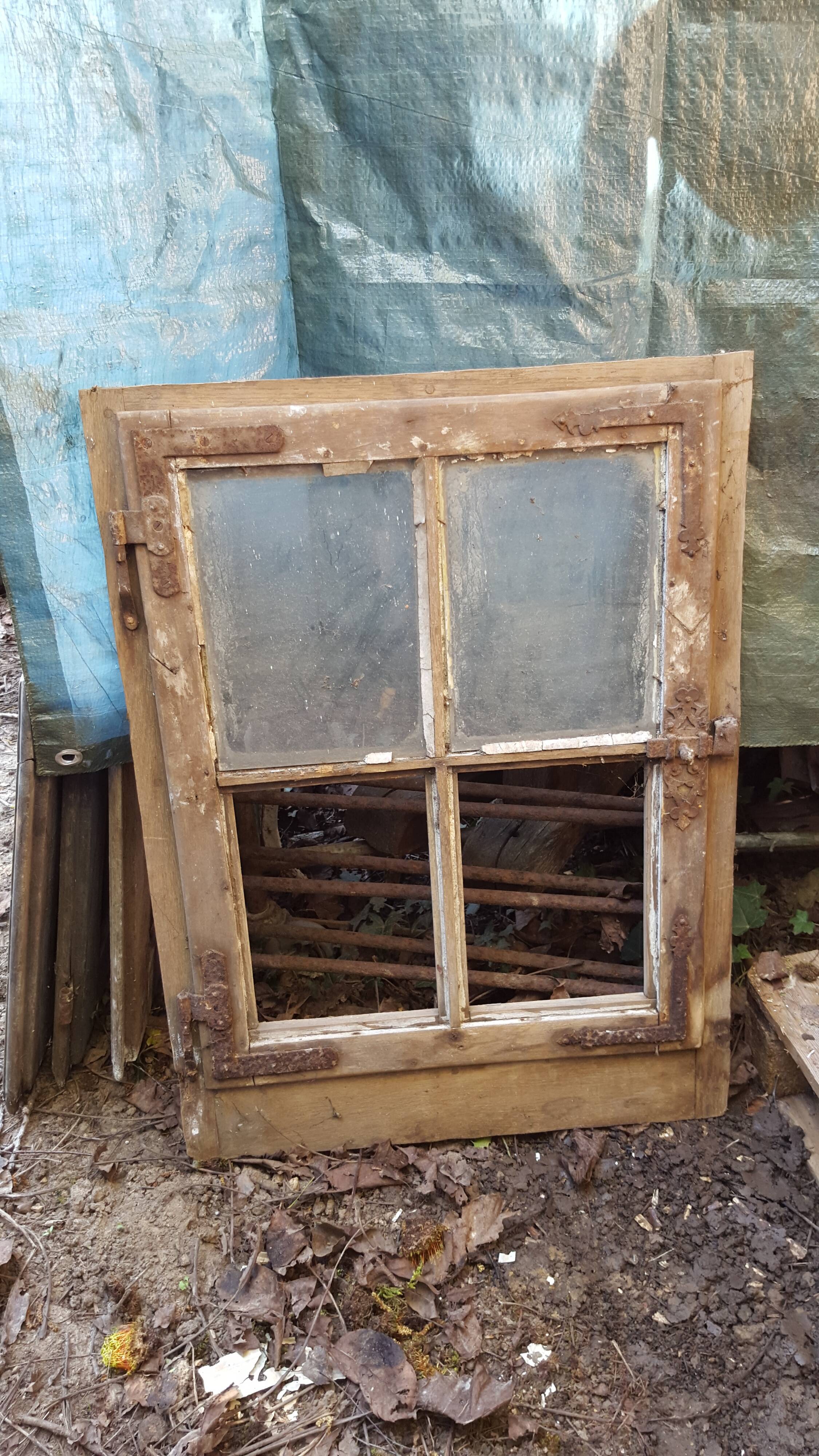 18th century window with its frame