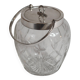 Crystal biscuit barrel with silver-plated mounts and handle, Austrian cut, 1920s.