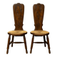 Pair of chairs from the Art Nouveau period, Nancy school, 1900