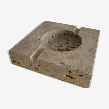 Square ashtray rough stone