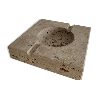 Square ashtray rough stone