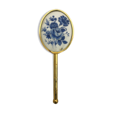 Mirror Face to hand gilded porcelain limoges Vintage