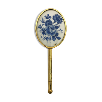 Mirror Face to hand gilded porcelain limoges Vintage