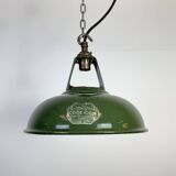 Industrial Green Enamel Factory Pendant Lamp from Coolicon, 1950s