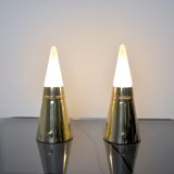 Pair of Venini Pyramidal Lamps 1970