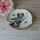 Ashtray in chouette owl vintage artisanal sandstone