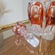 Orange crystal carafe Val Saint-Lambert - 1950s