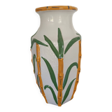 large bamboo vase signed Cartens Germany 1960
