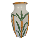 large bamboo vase signed Cartens Germany 1960