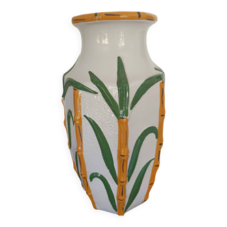grand vase bambou signé Cartens Allemagne 1960