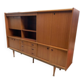 Bibliothèque scandinave vintage, enfilade haute