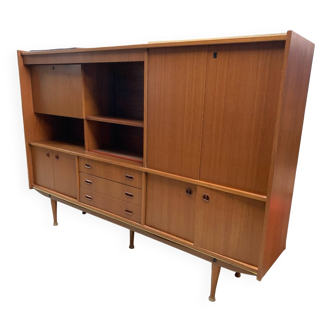 Vintage Scandinavian library, tall sideboard