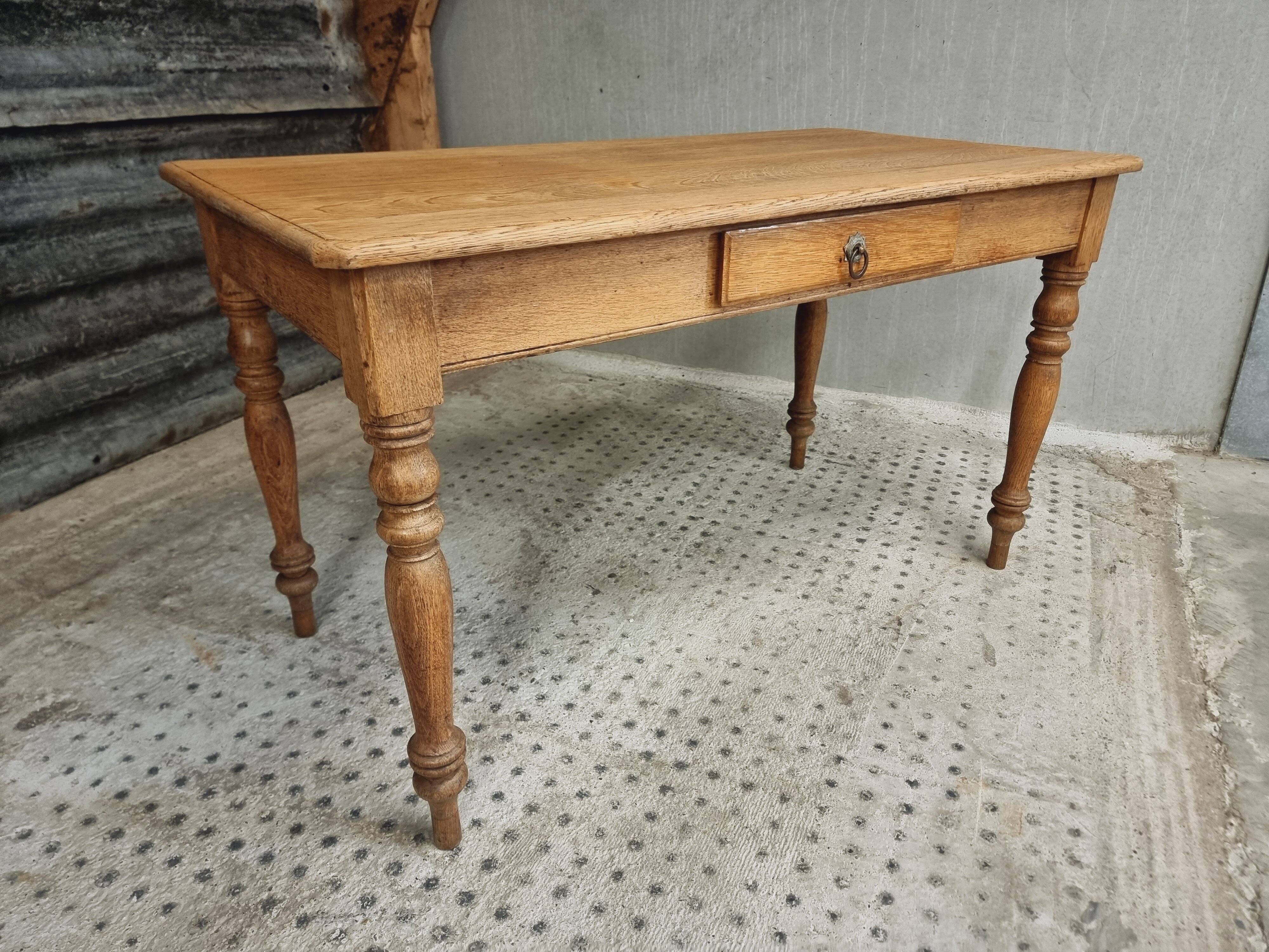 Antique oak table dining table kitchen table 69 x 130 cm