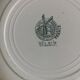 6 old mismatched deep plates Terre de Fer, glass and blue colors