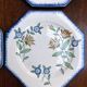 Set of 4 antique Longwy starter or dessert plates.