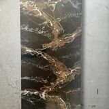 Table basse rectangulaire en résine marbre, design vers 1970