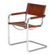 S34 dining armchair in cognac saddle leather by Mart Stam for Fasem, 1970s