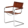 S34 dining armchair in cognac saddle leather by Mart Stam for Fasem, 1970s