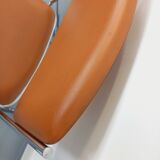 4 vintage sleigh chairs from the 70s, in designer chrome metal