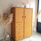 Vintage rattan wardrobe