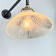 Applique col de cygne droit 1930 avec Holophane Verre