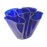 Blue handkerchief vase in plexiglass 70s
